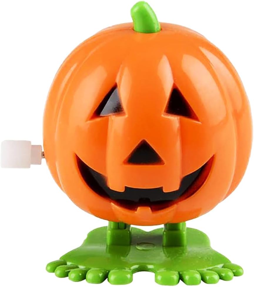 3-Pack Halloween Pumpkin Wind-Up Toys, Birthday Party Favors, Novelty Toys for Boys and Girls, 2" Inches - Image 2