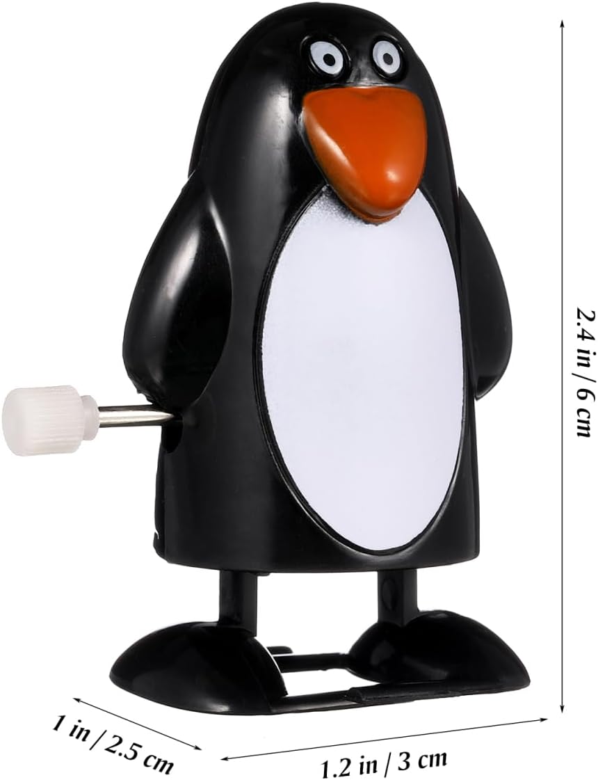 Christmas Wind up Toys Clockwork Penguin Walking Toys Stocking Stuffers Party Favors Kids Gift Christmas Ornament Birthday Decorations 5PCS - Image 2
