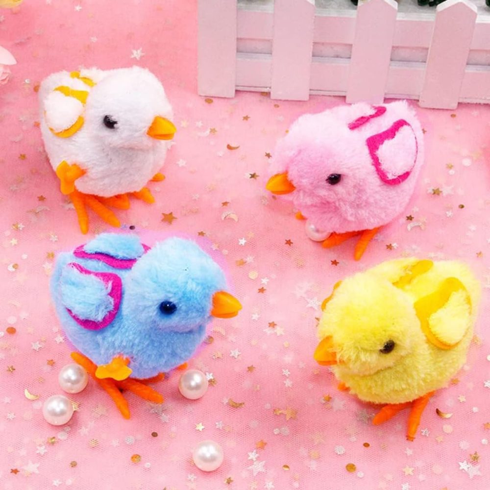 Chick Bunny Wind Up Toys for Kids, 4 PCS Clockwork Novelty Jumping Hing Toy for Easter Egg Hunt Basket Stocking Party Birthday Gift - Image 2
