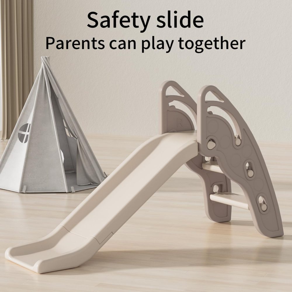 Toddler Slide Large Play Climber Slide PlaySet with Extra Long Slipping Slope Indoor Slide Kids Slide Toddler Playground Toddler Slide Outdoor Toys for Toddlers (Brown) - Image 2