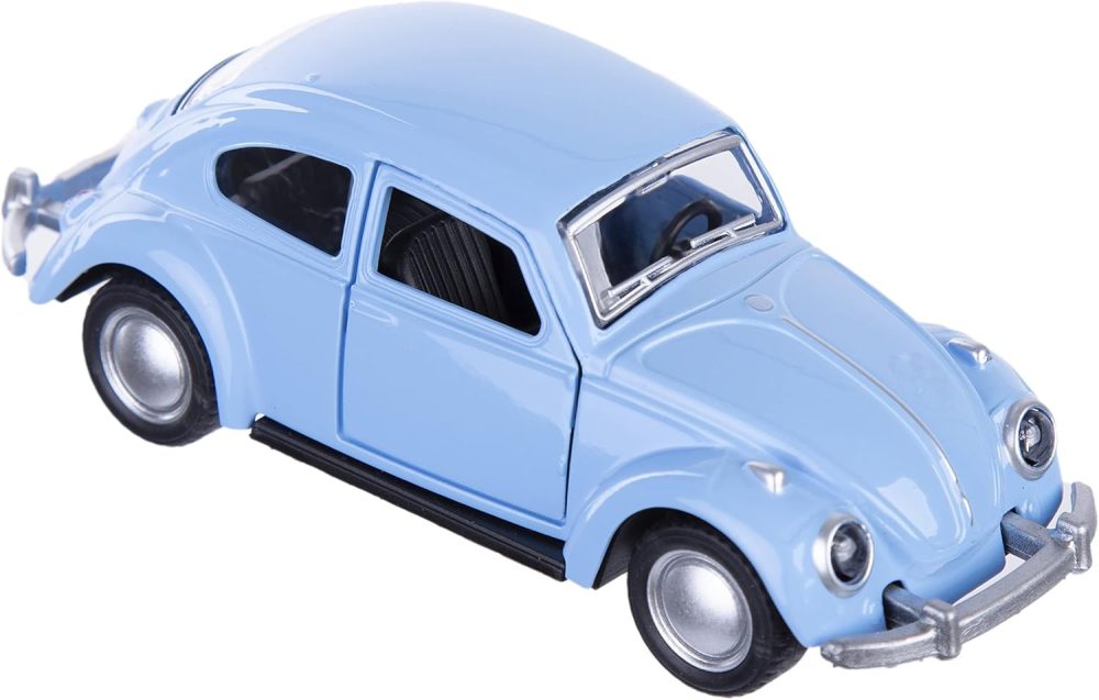 1967 Classic Beetle Bug Vintage 1/32 Scale Diecast Metal Pull Back Car Model Toy for Gift/Kids (SkyBlue) - Image 2
