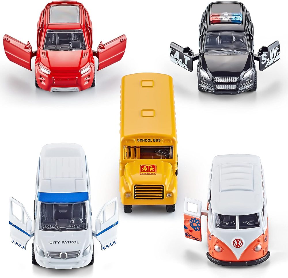 Die-cast Metal Toy Cars Set of 5, Openable Doors, Pull Back Car, Gift Pack for Kids (Official Car) - Image 2