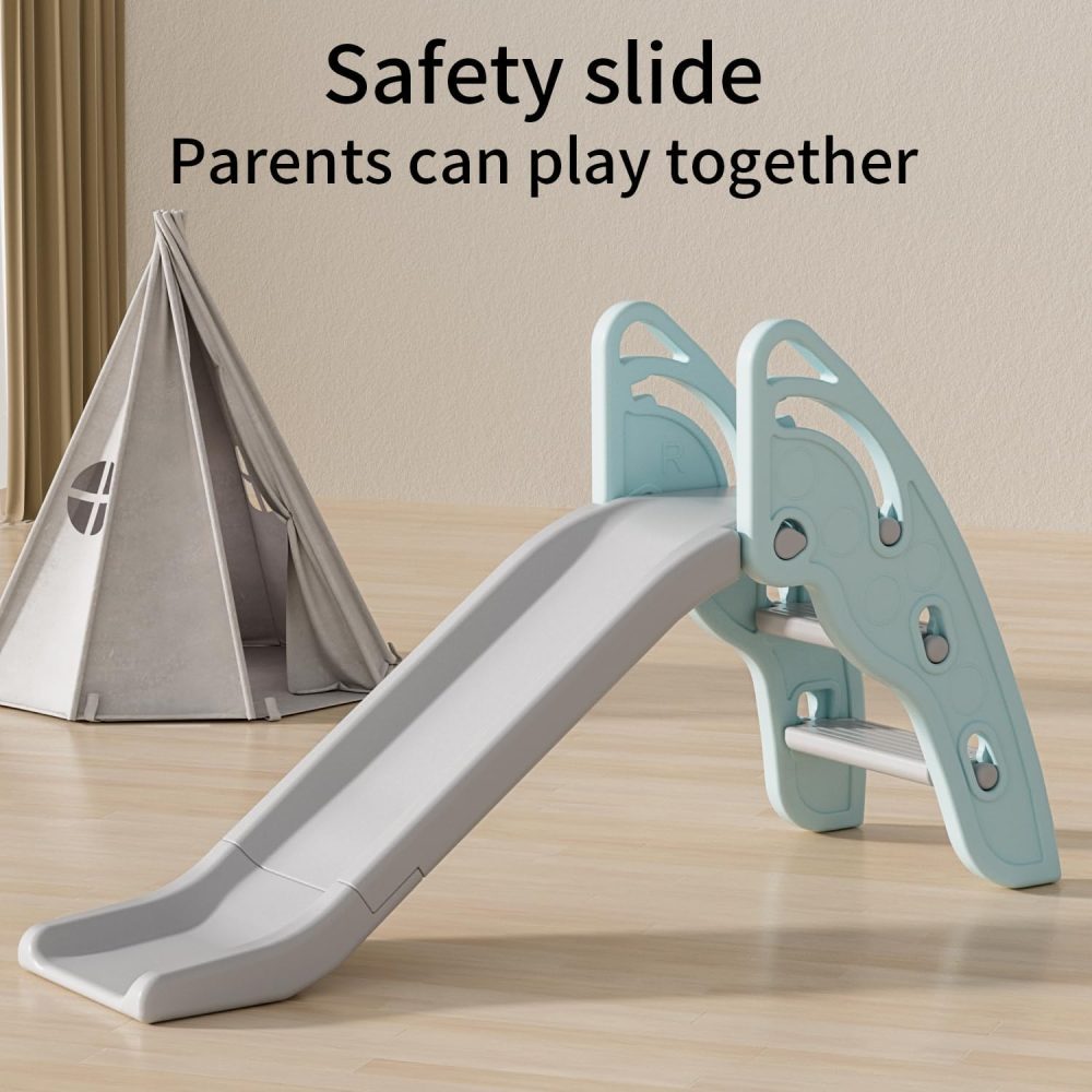 Toddler Slide Large Play Climber Slide PlaySet with Extra Long Slipping Slope Indoor Slide Kids Slide Toddler Playground Toddler Slide Outdoor Toys for Toddlers (Blue) - Image 2